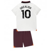 Echipament fotbal Manchester City Jack Grealish #10 Tricou Deplasare 2023-24 pentru copii maneca scurta (+ Pantaloni scurti)